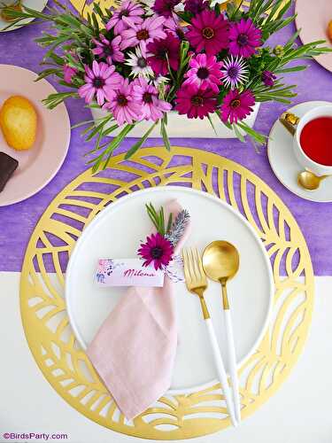 Fêtes | Party Printables: Une Thé Party et Décor de Table Lavande pour la Fête des Mères