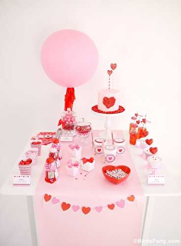 Fêtes | Party Printables: Vidéo | Sweet Table Rose et Rouge pour la St Valentin