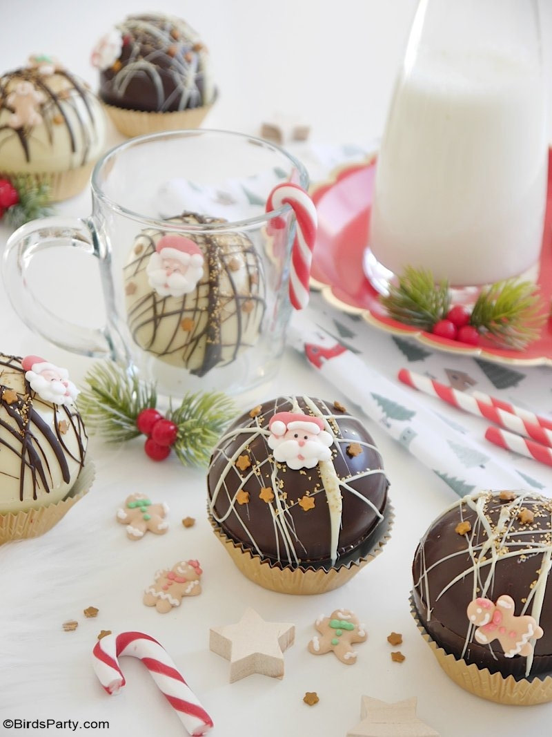 Recette Bombes de Chocolat Chaud de Noël