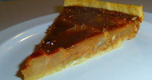 Tarte aux poires, carambars caramel et spéculoos