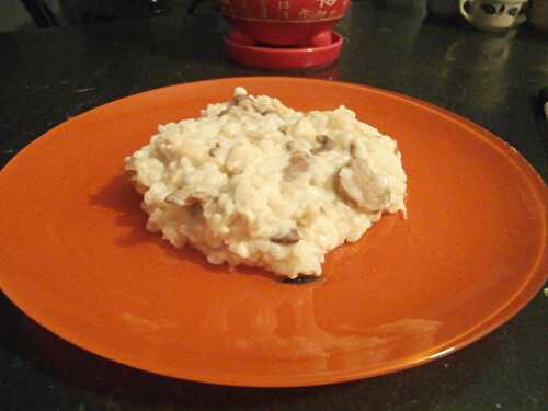 Risotto poulet et champignons