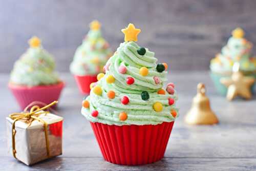 Recette Cupcakes Sapins de Noël gourmands facile et rapide