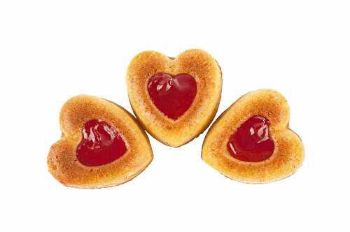 Recette des Muffins en forme de coeur et coulis de fraise