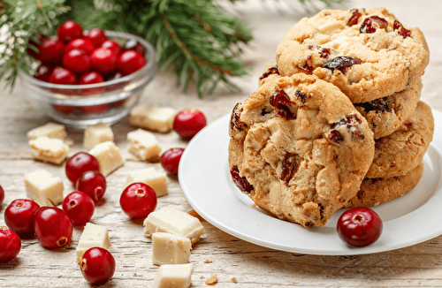 Cookies cranberries et chocolat blanc