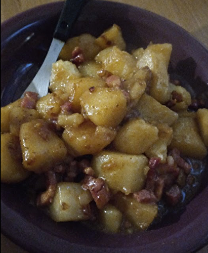 Pommes de terre sautées- Oignons- lardons - COOKEO