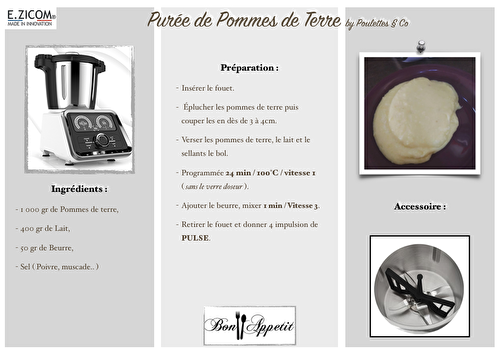 Recette Purée maison MIXEO Ezicom