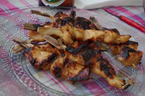 Brochettes de poulet satay