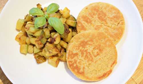 Galettes végétales à la purée de pois chiches, lentilles corail et cumin