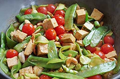 Poêlée de tofu mariné et ses petits légumes