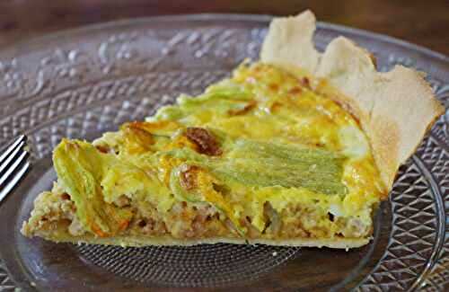 Quiche aux fleurs de courgette