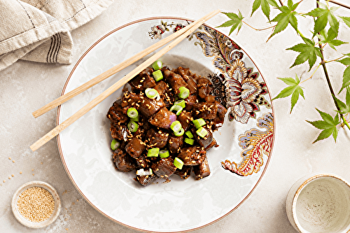 Aubergines japonaises au miso et au sésame