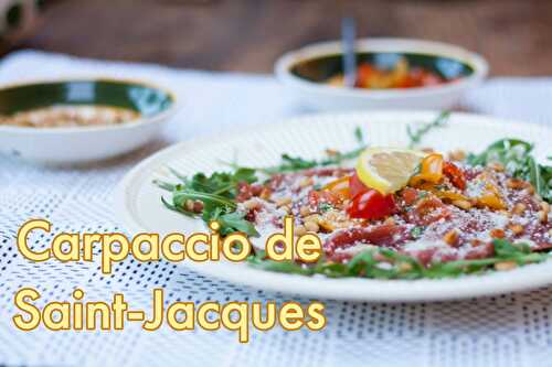 Carpaccio de saint-jacques au pamplemousse et à la vanille de Tahiti