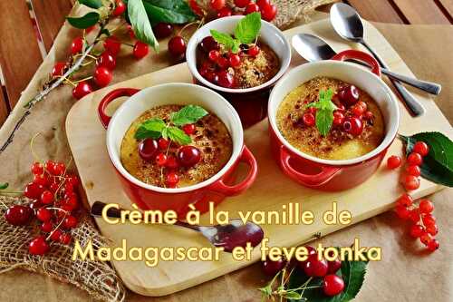 Crème à la vanille de Madagascar et fève Tonka - Blog du Comptoir de Toamasina