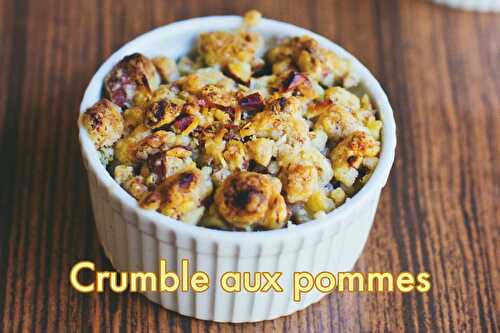 Crumble aux pommes, caramel à la crème vanille de Madagascar et Fève Tonka