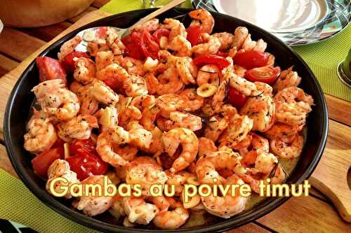 Gambas au poivre Timut - Recette Facile