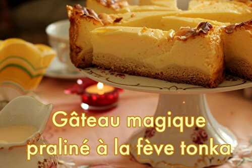 Gâteau magique praliné à la fève Tonka