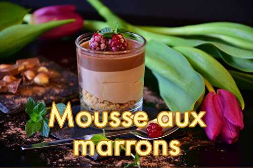 Mousse aux marrons, meringue