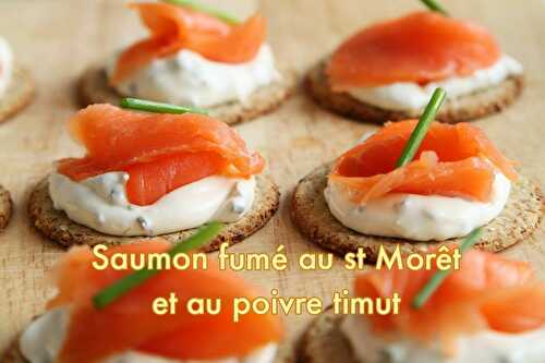 Saumon fumé au st Morêt et au poivre Timut