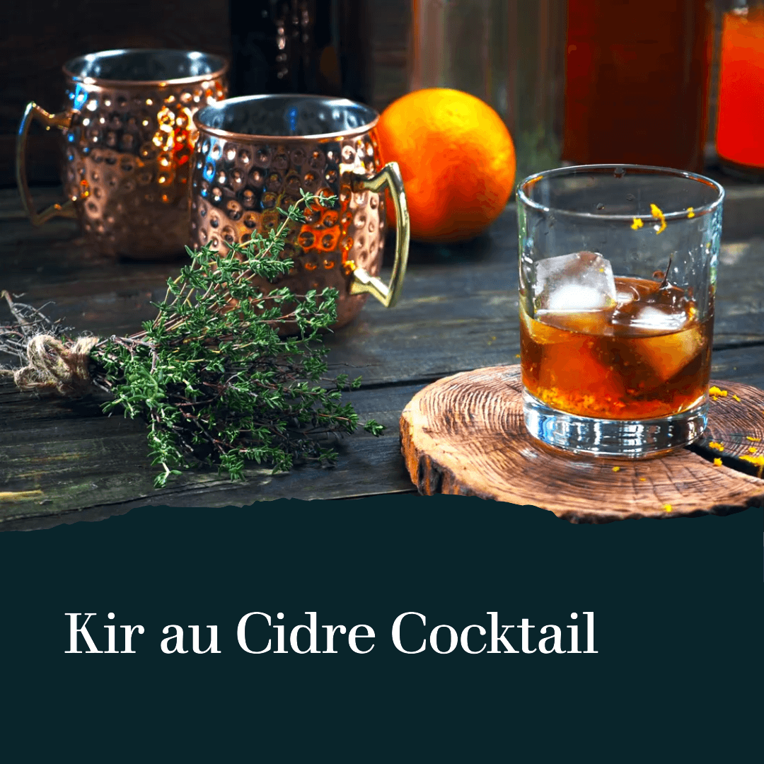 Kir au cidre cocktail