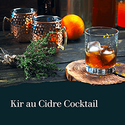 Kir au cidre cocktail