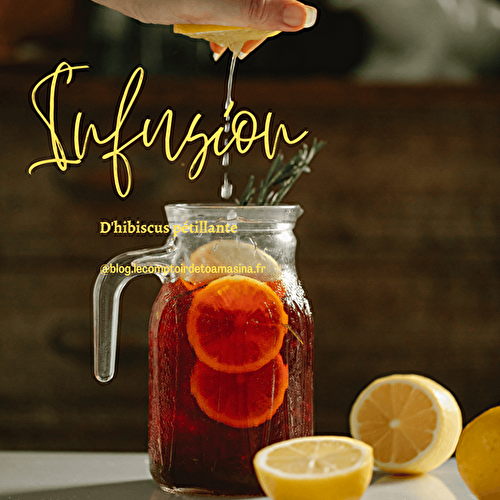 Infusion d’hibiscus pétillante