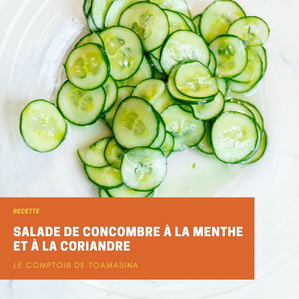 Salade de concombre à la menthe et à la coriandre 