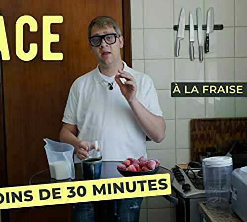 Recette de glace à la fraise vanille en 30 minute