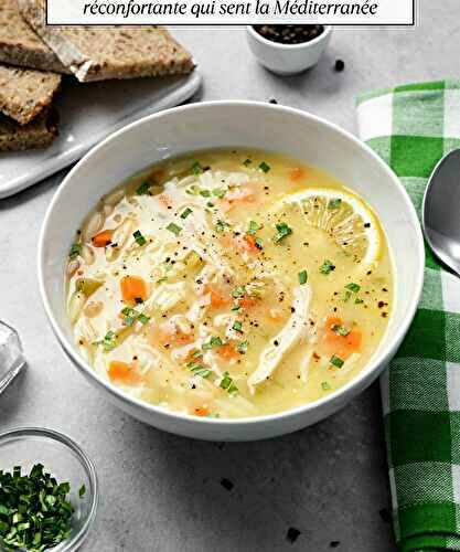 Recette de soupe d’orzo au poulet et au citron
