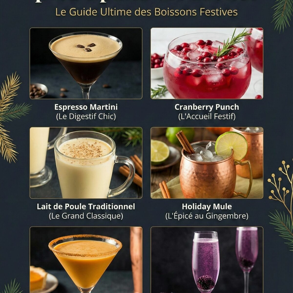 18 Cocktails de Noël Faciles à Faire pour Épater vos Invités