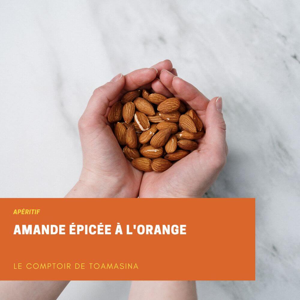 Amandes épicées à l'orange et à la baie de Sichuan verte