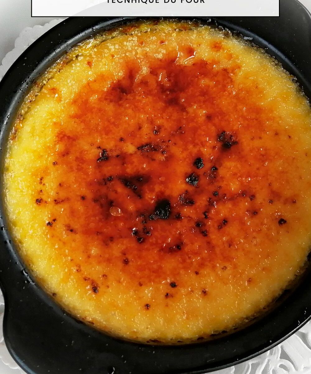 Crème brûlée à la vanille, caramélisée au four