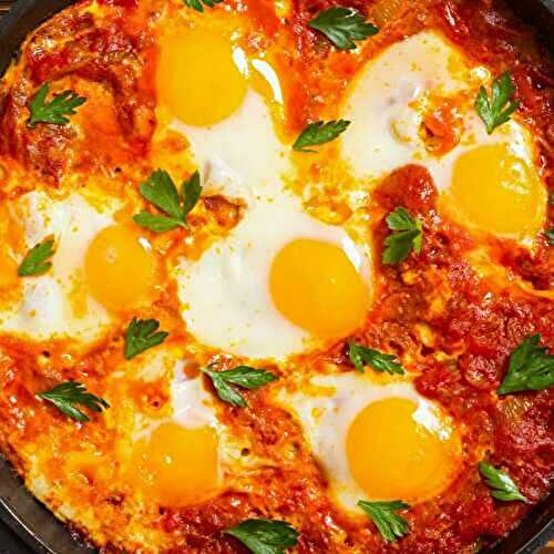 Shakshuka aux poivrons, cumin, paprika fumé et poivre noir