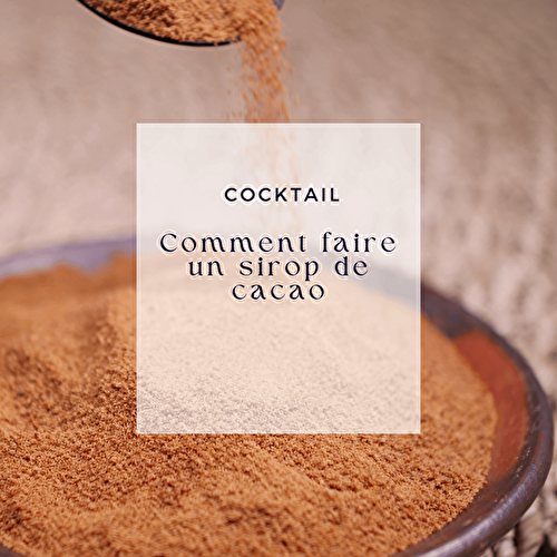 Sirop de cacao à la vanille