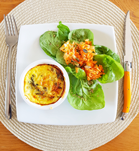 Petit flan chèvre et courgettes