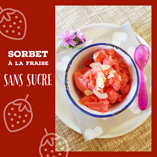 Sorbet à la fraise sans sucre
