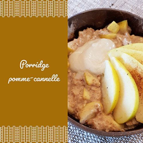 Porridge pomme cannelle au lait d'amandes