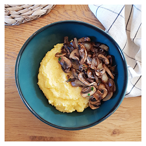 Polenta crémeuse aux champignons