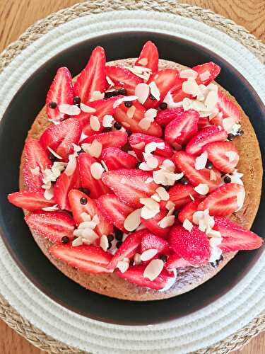 Gâteau au yaourt et aux fraises