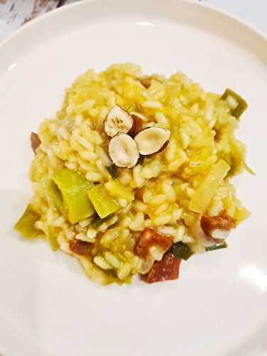 Risotto poireau et chorizo