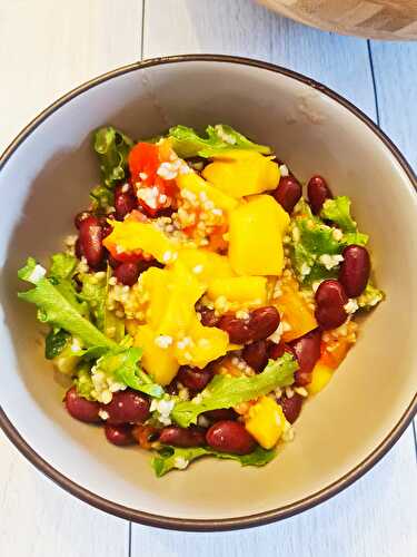 Salade de haricots rouges et mangue