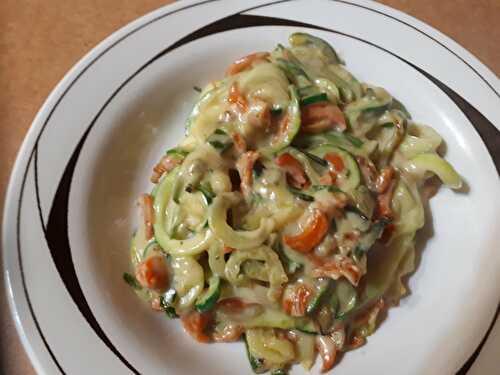 Linguine de légumes, sauce Alfredo