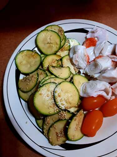 Salade de courgette à la japonaise