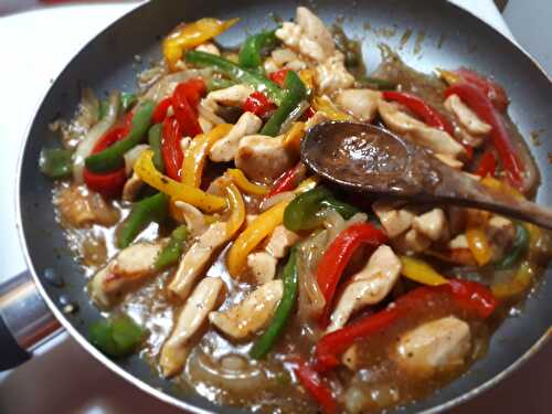 Sauté de poulet et légumes au miel