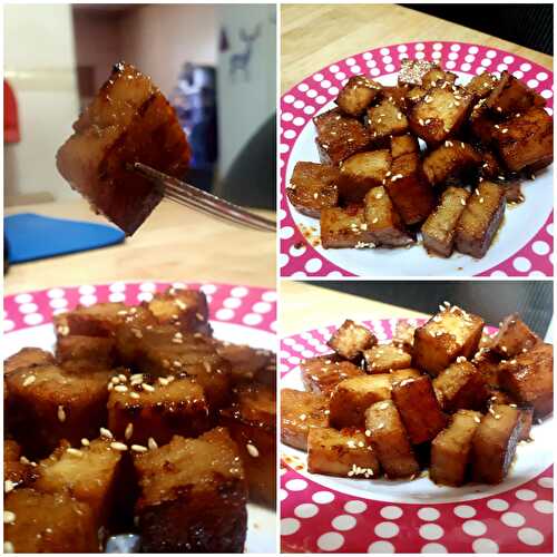 Tofu caramélisé au sirop d'érable