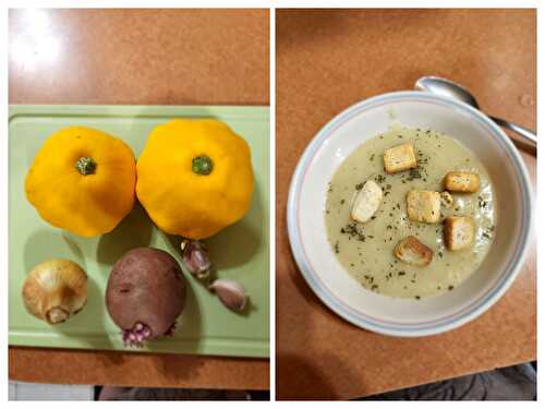 Potage velouté aux pâtissons