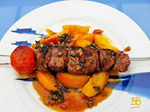 BBQ : Brochettes de canard à l'aigre doux - Bon, Bio, la tambouille des Chabrouille