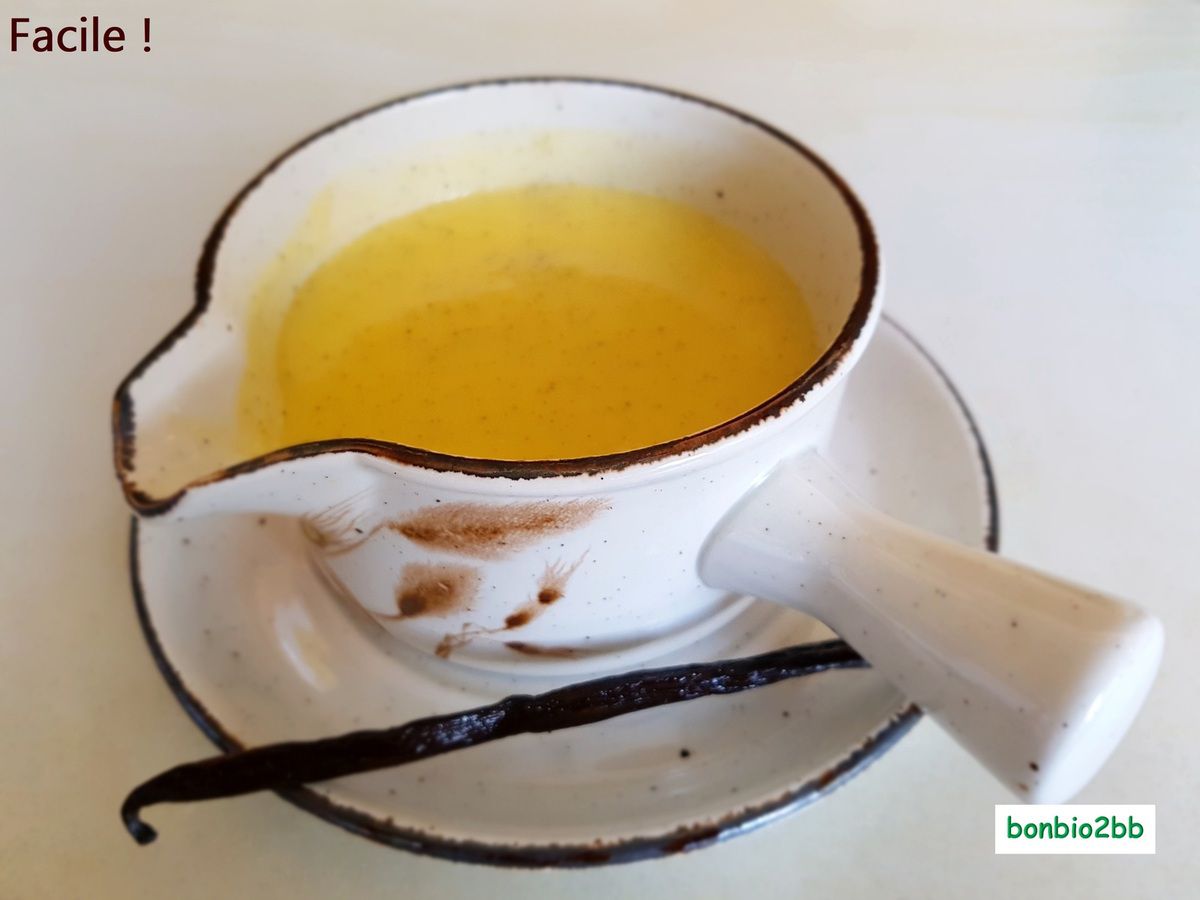Crème anglaise vanillée - Bon, Bio, la tambouille des Chabrouille