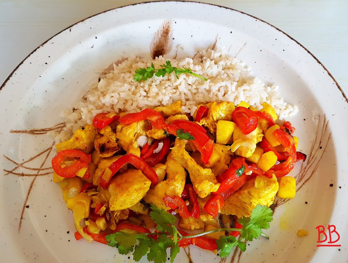 Filets de poulet au curry, à la plancha - Bon, Bio, la tambouille des Chabrouille