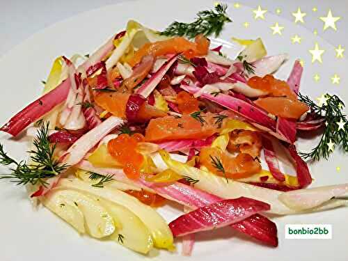 Salade aux deux endives, saumon fumé et aneth - Bon, Bio, la tambouille des Chabrouille
