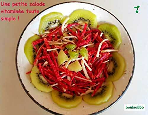 Salade de radis noir et betterave crue au kiwi